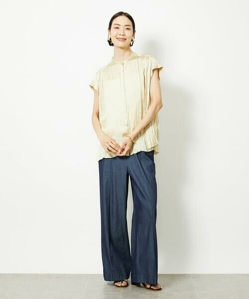 MICHEL KLEIN / ミッシェルクラン その他パンツ | ライトオンスデニムワイドパンツ | 詳細12