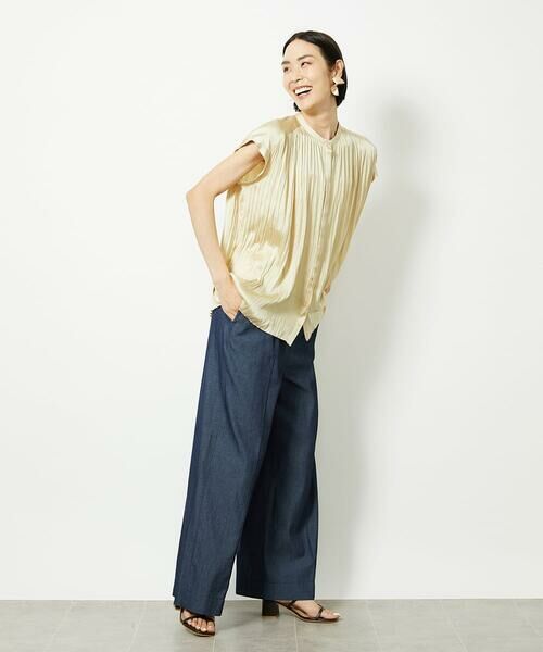 MICHEL KLEIN / ミッシェルクラン その他パンツ | ライトオンスデニムワイドパンツ | 詳細13