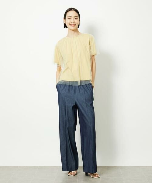 MICHEL KLEIN / ミッシェルクラン その他パンツ | ライトオンスデニムワイドパンツ | 詳細14