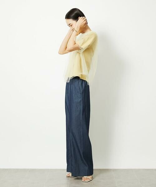 MICHEL KLEIN / ミッシェルクラン その他パンツ | ライトオンスデニムワイドパンツ | 詳細15