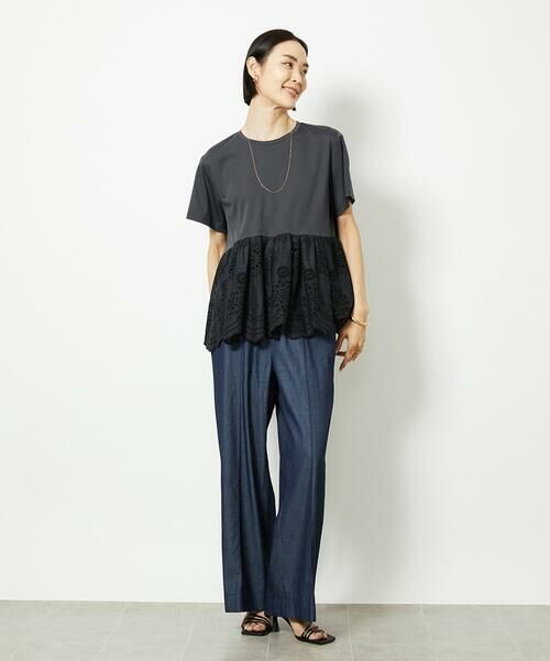 MICHEL KLEIN / ミッシェルクラン その他パンツ | ライトオンスデニムワイドパンツ | 詳細20