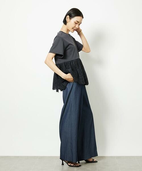 MICHEL KLEIN / ミッシェルクラン その他パンツ | ライトオンスデニムワイドパンツ | 詳細21