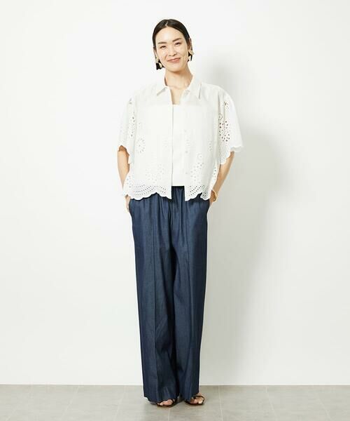 MICHEL KLEIN / ミッシェルクラン その他パンツ | ライトオンスデニムワイドパンツ | 詳細8