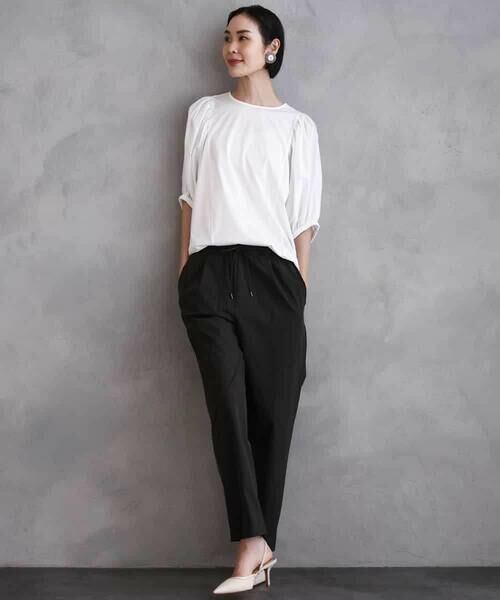 MICHEL KLEIN / ミッシェルクラン チノ・ワークパンツ | [機能性素材]ストレッチテーパードパンツ(セットアップ対応) | 詳細10