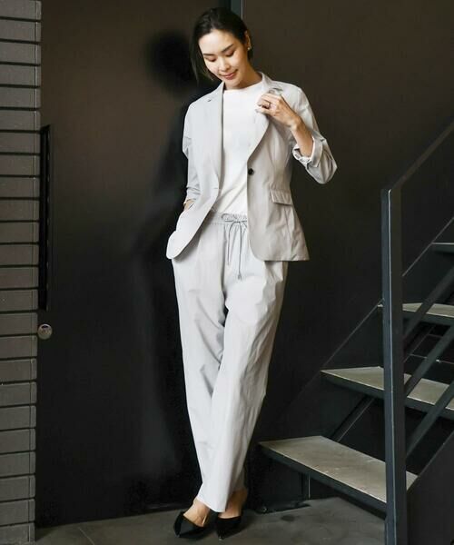 MICHEL KLEIN / ミッシェルクラン チノ・ワークパンツ | [機能性素材]ストレッチテーパードパンツ(セットアップ対応) | 詳細16