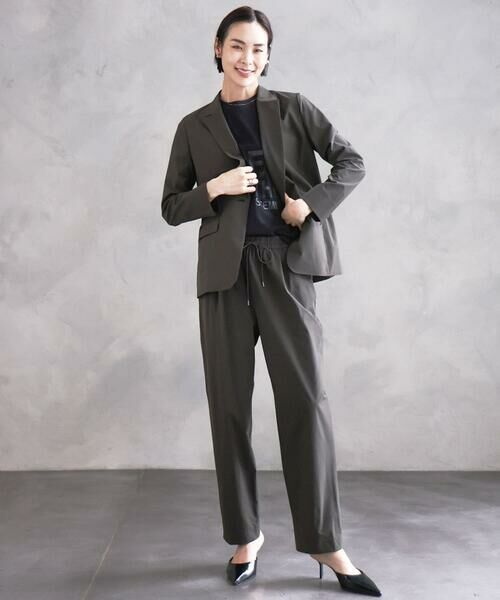 MICHEL KLEIN / ミッシェルクラン チノ・ワークパンツ | [機能性素材]ストレッチテーパードパンツ(セットアップ対応) | 詳細5