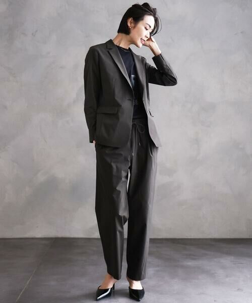 MICHEL KLEIN / ミッシェルクラン チノ・ワークパンツ | [機能性素材]ストレッチテーパードパンツ(セットアップ対応) | 詳細6