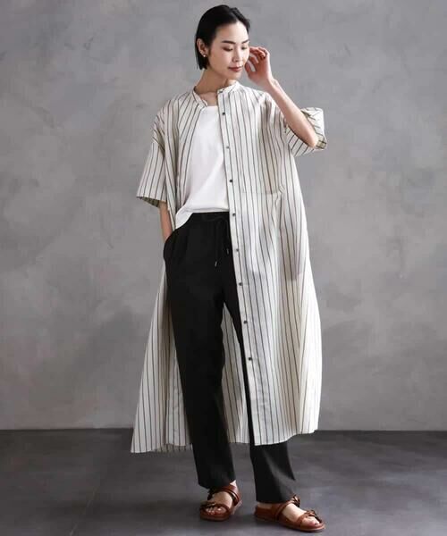 MICHEL KLEIN / ミッシェルクラン チノ・ワークパンツ | [機能性素材]ストレッチテーパードパンツ(セットアップ対応) | 詳細7