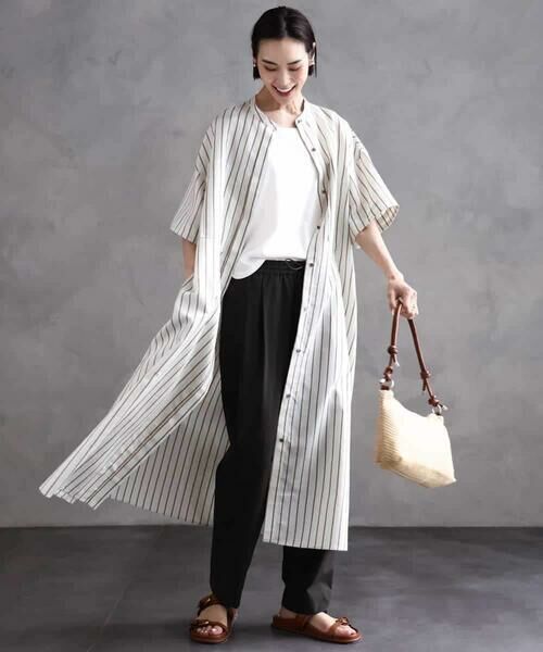 MICHEL KLEIN / ミッシェルクラン チノ・ワークパンツ | [機能性素材]ストレッチテーパードパンツ(セットアップ対応) | 詳細8