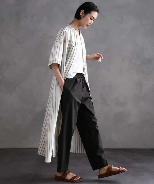 MICHEL KLEIN / ミッシェルクラン チノ・ワークパンツ | [機能性素材]ストレッチテーパードパンツ(セットアップ対応) | 詳細9