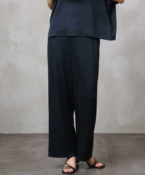 MICHEL KLEIN / ミッシェルクラン その他パンツ | [セットアップ対応]サテンワイドパンツ | 詳細14