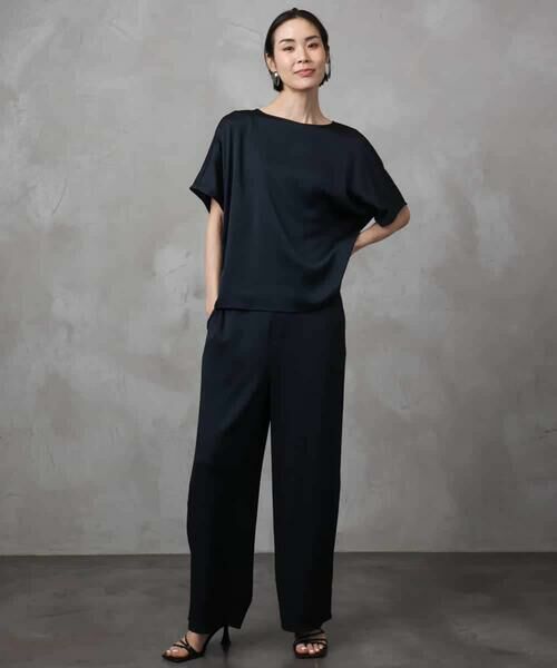 MICHEL KLEIN / ミッシェルクラン その他パンツ | [セットアップ対応]サテンワイドパンツ | 詳細15