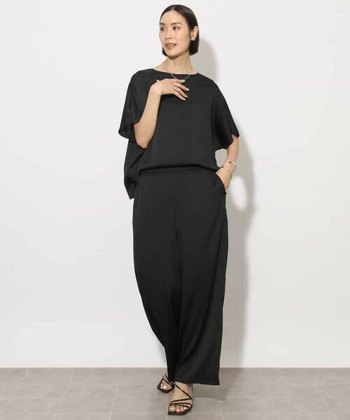 MICHEL KLEIN / ミッシェルクラン その他パンツ | [セットアップ対応]サテンワイドパンツ | 詳細21