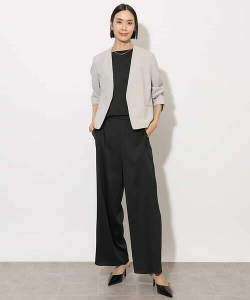 MICHEL KLEIN / ミッシェルクラン その他パンツ | [セットアップ対応]サテンワイドパンツ | 詳細24