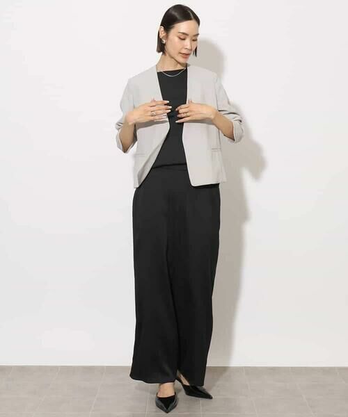 MICHEL KLEIN / ミッシェルクラン その他パンツ | [セットアップ対応]サテンワイドパンツ | 詳細26