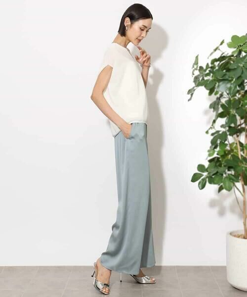 MICHEL KLEIN / ミッシェルクラン その他パンツ | [セットアップ対応]サテンワイドパンツ | 詳細3