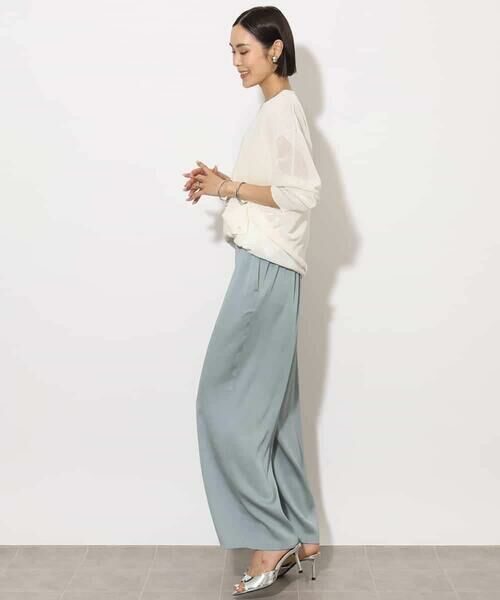 MICHEL KLEIN / ミッシェルクラン その他パンツ | [セットアップ対応]サテンワイドパンツ | 詳細5