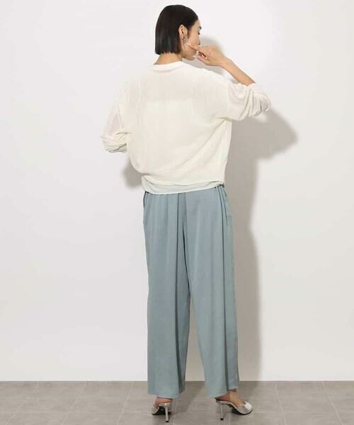 MICHEL KLEIN / ミッシェルクラン その他パンツ | [セットアップ対応]サテンワイドパンツ | 詳細6