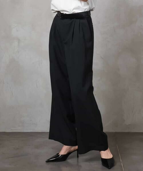 MICHEL KLEIN / ミッシェルクラン その他パンツ | [機能性素材]ドライワイドパンツ(セットアップ対応) | 詳細1