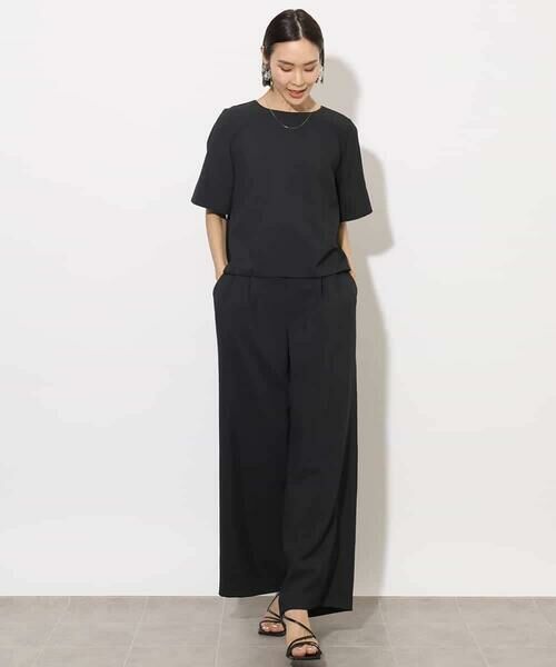 MICHEL KLEIN / ミッシェルクラン その他パンツ | [機能性素材]ドライワイドパンツ(セットアップ対応) | 詳細12