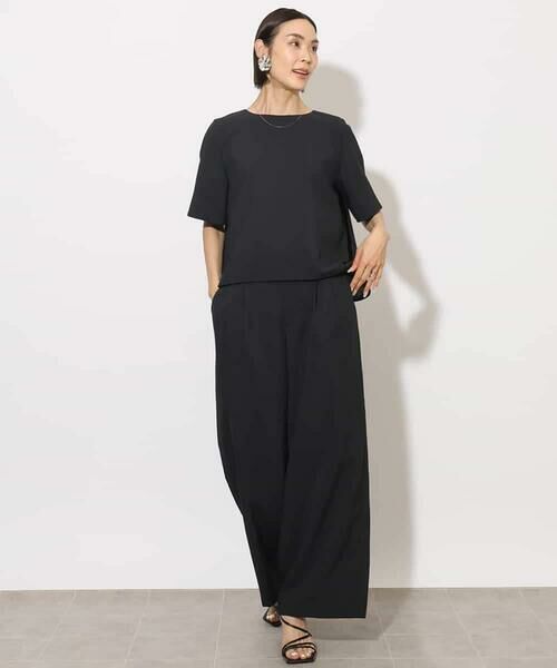 MICHEL KLEIN / ミッシェルクラン その他パンツ | [機能性素材]ドライワイドパンツ(セットアップ対応) | 詳細14