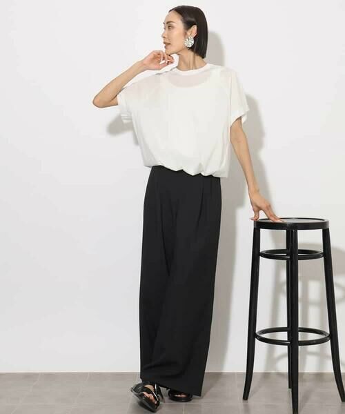 MICHEL KLEIN / ミッシェルクラン その他パンツ | [機能性素材]ドライワイドパンツ(セットアップ対応) | 詳細17