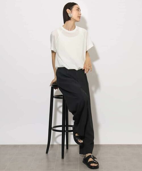 MICHEL KLEIN / ミッシェルクラン その他パンツ | [機能性素材]ドライワイドパンツ(セットアップ対応) | 詳細18