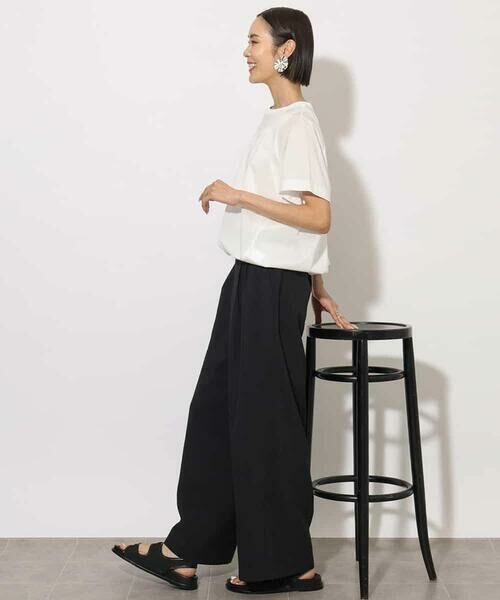 MICHEL KLEIN / ミッシェルクラン その他パンツ | [機能性素材]ドライワイドパンツ(セットアップ対応) | 詳細19