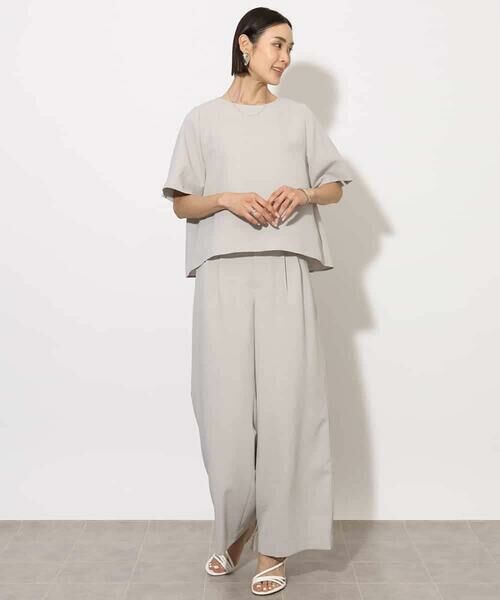 MICHEL KLEIN / ミッシェルクラン その他パンツ | [機能性素材]ドライワイドパンツ(セットアップ対応) | 詳細22