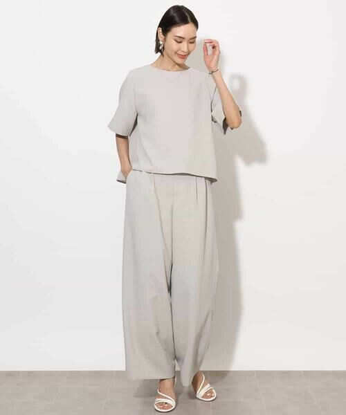 MICHEL KLEIN / ミッシェルクラン その他パンツ | [機能性素材]ドライワイドパンツ(セットアップ対応) | 詳細23