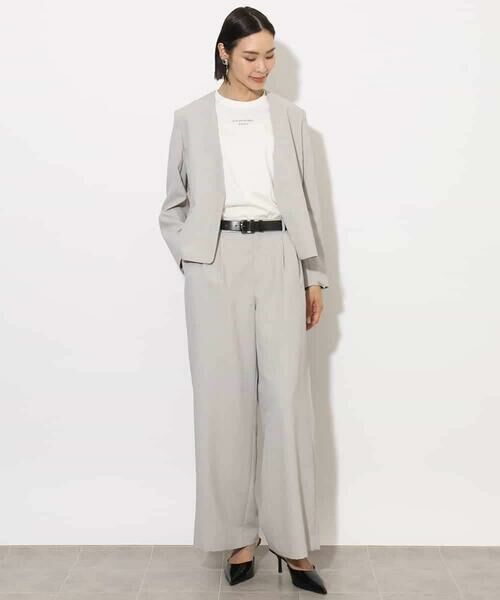 MICHEL KLEIN / ミッシェルクラン その他パンツ | [機能性素材]ドライワイドパンツ(セットアップ対応) | 詳細25