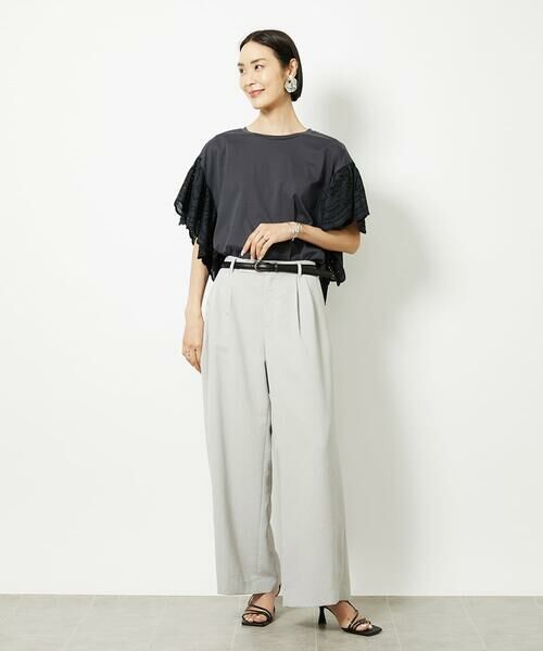 MICHEL KLEIN / ミッシェルクラン その他パンツ | [機能性素材]ドライワイドパンツ(セットアップ対応) | 詳細28