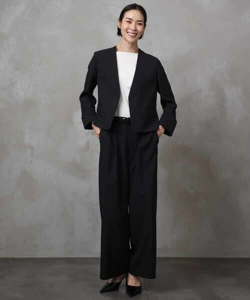 MICHEL KLEIN / ミッシェルクラン その他パンツ | [機能性素材]ドライワイドパンツ(セットアップ対応) | 詳細5