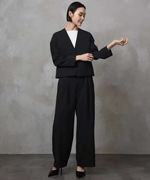 MICHEL KLEIN / ミッシェルクラン その他パンツ | [機能性素材]ドライワイドパンツ(セットアップ対応) | 詳細6