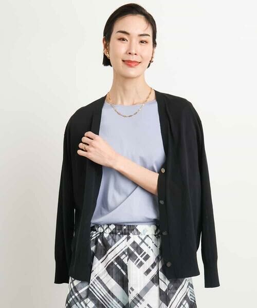 MICHEL KLEIN / ミッシェルクラン カーディガン・ボレロ | [アンサンブル対応/接触冷感]Vネックニットカーディガン | 詳細7