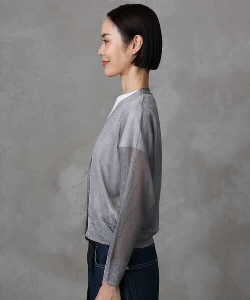 MICHEL KLEIN / ミッシェルクラン カーディガン・ボレロ | シアーラメVネックカーディガン | 詳細16