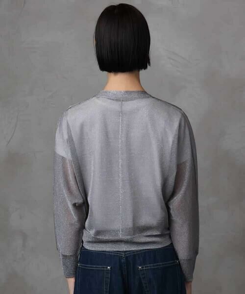 MICHEL KLEIN / ミッシェルクラン カーディガン・ボレロ | シアーラメVネックカーディガン | 詳細17