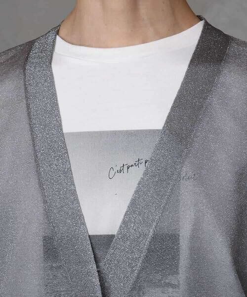 MICHEL KLEIN / ミッシェルクラン カーディガン・ボレロ | シアーラメVネックカーディガン | 詳細18