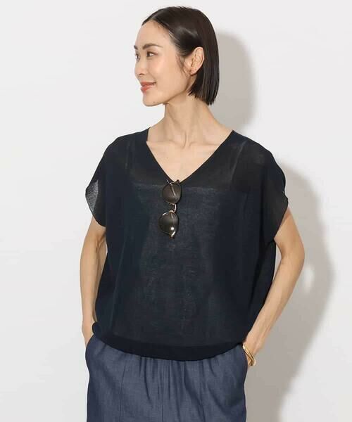 MICHEL KLEIN / ミッシェルクラン ニット・セーター | [ホールガーメント]コクーンVネックニット | 詳細1