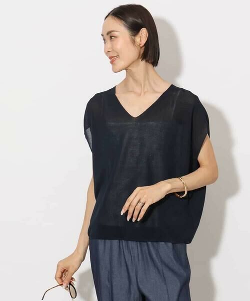 MICHEL KLEIN / ミッシェルクラン ニット・セーター | [ホールガーメント]コクーンVネックニット | 詳細3