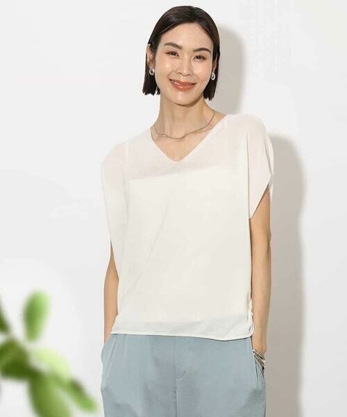 MICHEL KLEIN / ミッシェルクラン ニット・セーター | [ホールガーメント]コクーンVネックニット | 詳細9