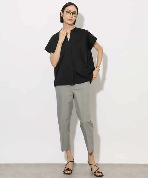 MICHEL KLEIN / ミッシェルクラン カットソー | [接触冷感]キーネックカットソー | 詳細19