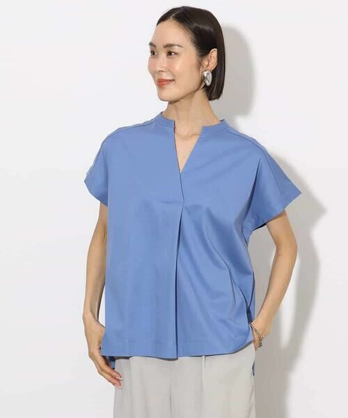 MICHEL KLEIN / ミッシェルクラン カットソー | [接触冷感]キーネックカットソー | 詳細2