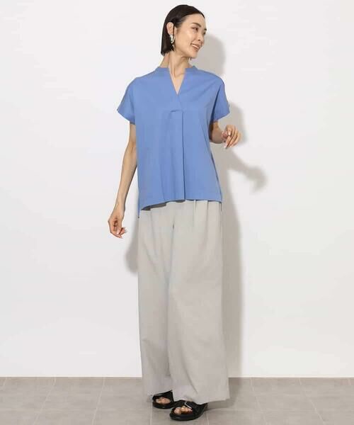 MICHEL KLEIN / ミッシェルクラン カットソー | [接触冷感]キーネックカットソー | 詳細4