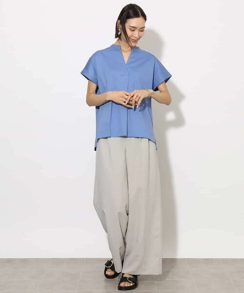 MICHEL KLEIN / ミッシェルクラン カットソー | [接触冷感]キーネックカットソー | 詳細5