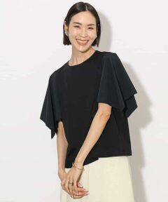 MICHEL KLEIN / ミッシェルクラン カットソー | [接触冷感]異素材スリーブカットソー