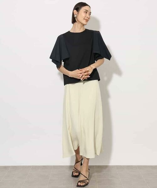 MICHEL KLEIN / ミッシェルクラン カットソー | [接触冷感]異素材スリーブカットソー | 詳細17