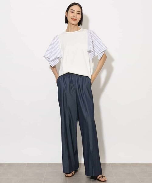 MICHEL KLEIN / ミッシェルクラン カットソー | [接触冷感]異素材スリーブカットソー | 詳細3