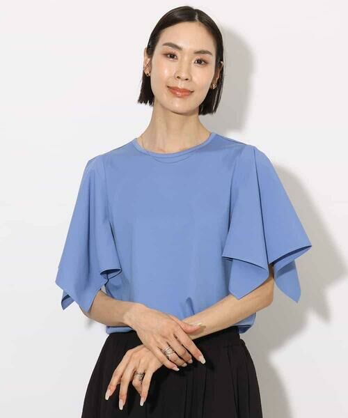 MICHEL KLEIN / ミッシェルクラン カットソー | [接触冷感]異素材スリーブカットソー | 詳細7