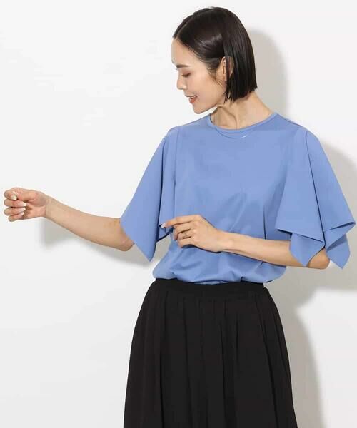 MICHEL KLEIN / ミッシェルクラン カットソー | [接触冷感]異素材スリーブカットソー | 詳細9